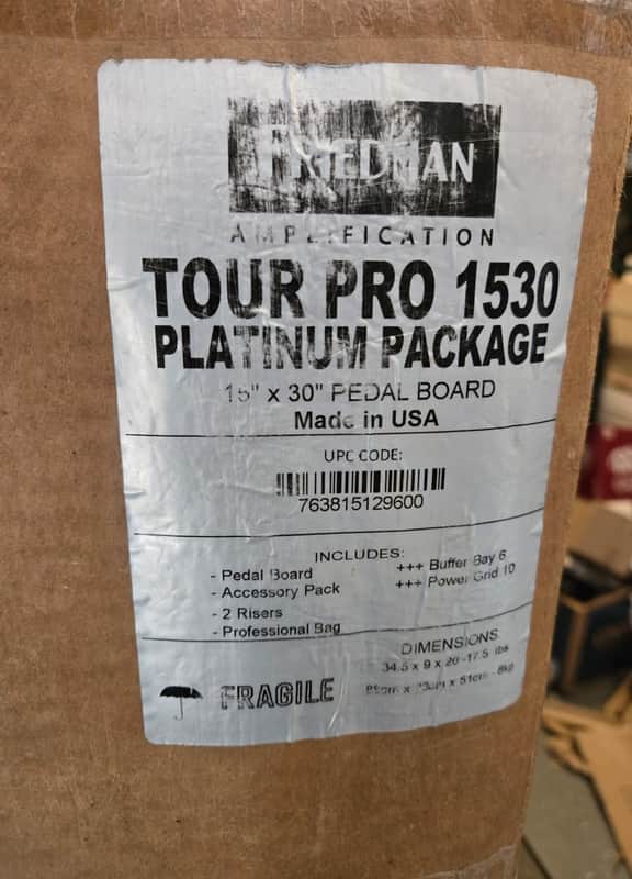 Friedman Tour Pro 1530 Platinum Pack Tour Ready with Rjm Midi Amp Gizmo for Evh 100w and Mesa Amps! Make an Offer! image 1
