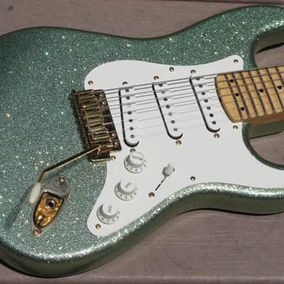 Fender 7 string custom shop prototype 2010 surf green metal flake 1of 4 image 12