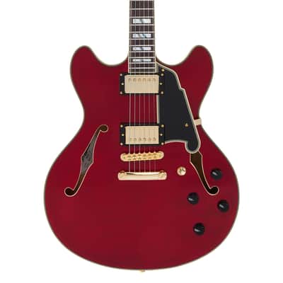 D'Angelico DAEDCTCHGS EXCEL DC Double Cutaway Semi-Hollow Body 6-String Electric Guitar w/Deluxe Hardshell Case image 3