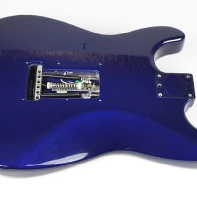 1992 Vintage Fender Stratocaster Plus Deluxe Midnight Blue BODY w/Original Bridge 1990s USA Strat image 13