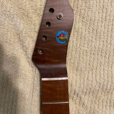 Allparts Roasted Maple Tele Neck Highly Flamed Fender Licensed Telecaster Neck 2019 - Roasted Maple image 12