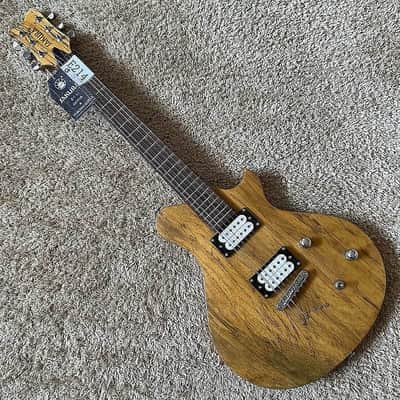 Sakura Burl Wood Top Electric Guitar HH, Mahogany Body, String Through Bridge, Rosewood Fingerboard 22 Frets image 2