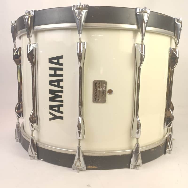 Yamaha 14x22"MB822U Field Corps Bass Drum 12Lug White Wrap Japan Vintage 80s image 1