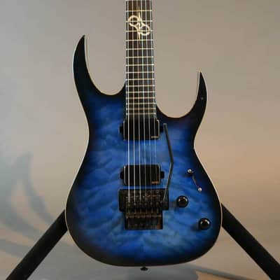 Solar S1.6FRQOB Electric Guitar Quilted Ocean Blue Burst - Used image 2