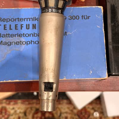 AKG D 1000E Cardioid Dynamic Microphone 1970s - Silver image 2