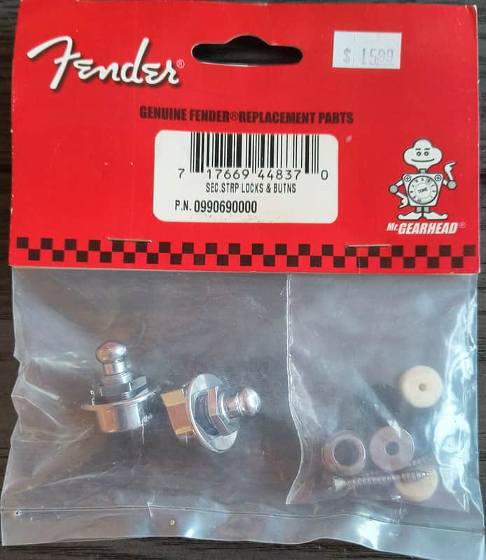 Fender Elite Security Strap Locks (2) - Chrome image 1