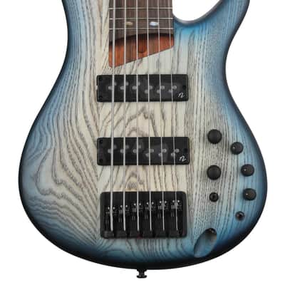 Ibanez Standard SR606E Bass Guitar - Cosmic Blue Starburst Flat image 1