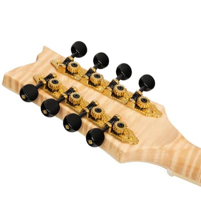 Ortega RMF200PF Americana Series F-Style Solid Flamed Maple Top Maple Neck 8-String Mandolin w/Croco Leather Case image 20