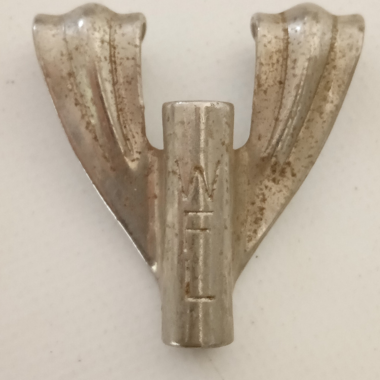 WFL-Stamped 1+Tension-Rod-Claw Nickel Marching Bass/Tom/Snare Drum Ludwig USA50s — main photograph