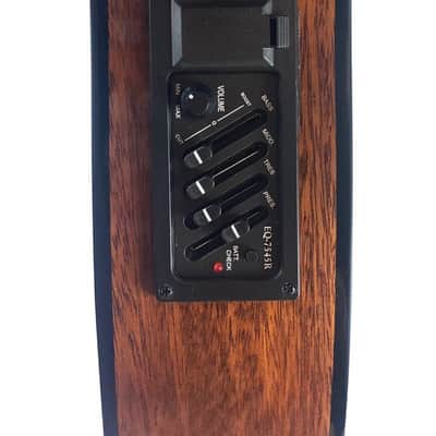 Thin Line Acoustic Electric Guitar 6 String Double Cutaway Sunburst image 8