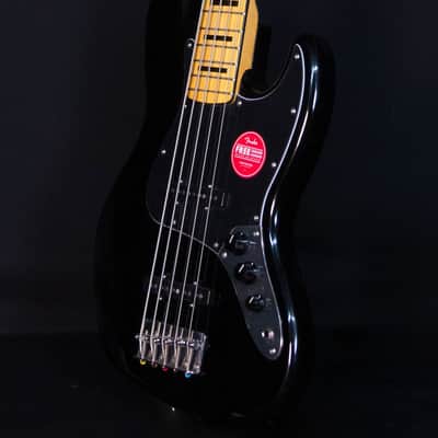 Squier Classic Vibe '70s Jazz Bass V, Maple FB, Black image 2