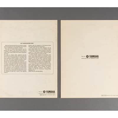 Yamaha TX7 Owner's Manual and Performance Notes Set [USED]