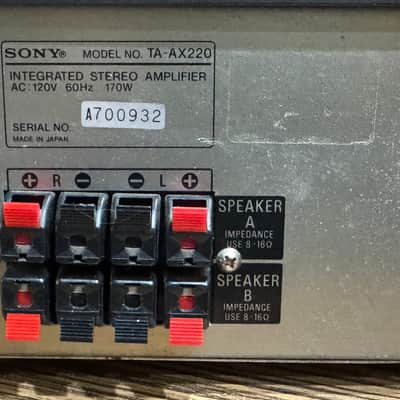 Sony TA-AX220 Integrated Stereo Amplifier – Tested – AS-IS image 6