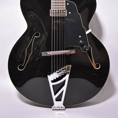 D'Angelico Premier EXL-1 Hollowbody Archtop Electric Guitar Black Finish image 2