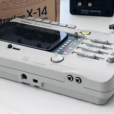 Serviced Fostex X-14 1990s 4-track cassette recorder with original box, manual, and vintage tape image 9