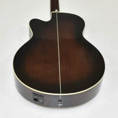 Ibanez AEB10E-DVS Artwood Series Acoustic Electric Bass in Dark Violin Sunburst High Gloss Finish 9620 image 6