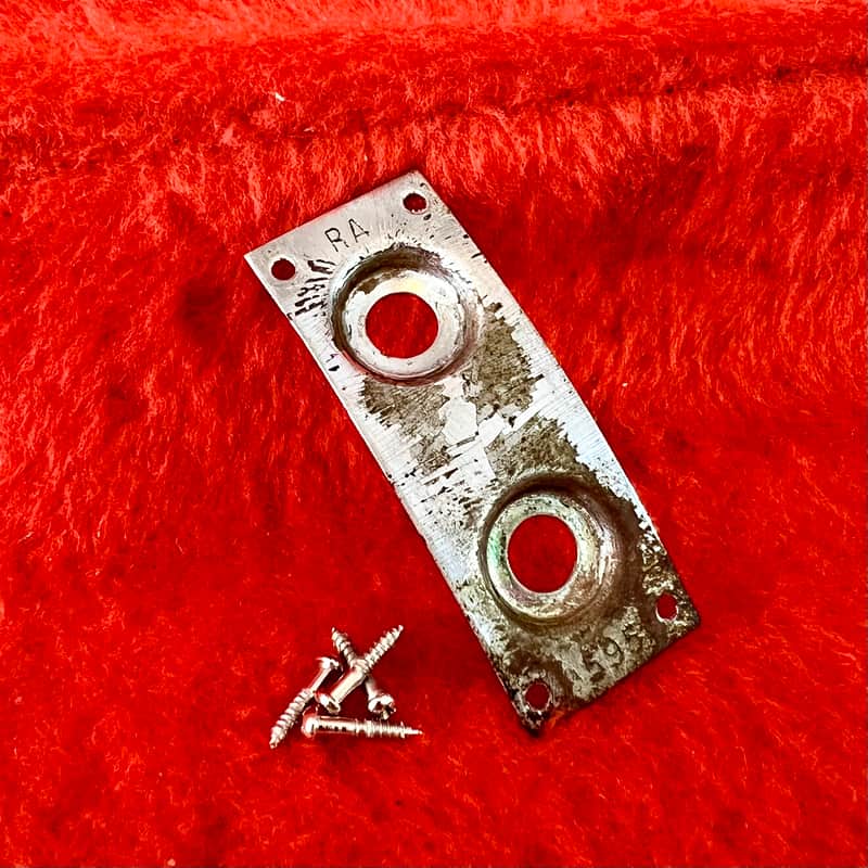 1978 Rickenbacker Stereo jack serial plate Chrome