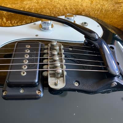 1987 Mosrite Custom Unique Black & Sunburst Vibramute Vintage OHSC image 14