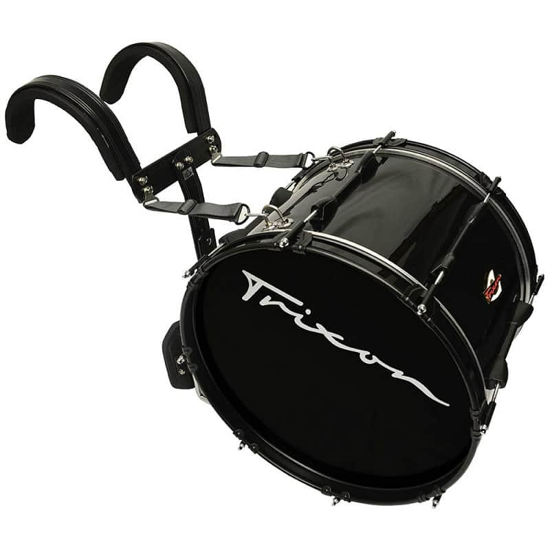 Trixon Field Series Marching Bass Drum 20×12 - Black image 1