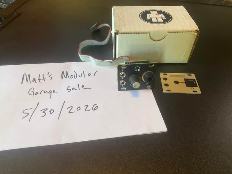 Intellijel Headphones 1U Headphone Out w/ BKM Faceplate Eurorack Synth Module 2017 - Present - White image 1
