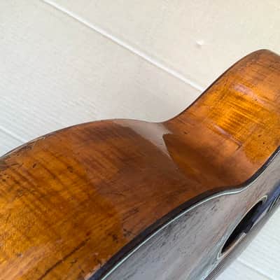Unknown Vintage antique acoustic guitar solid wood image 3