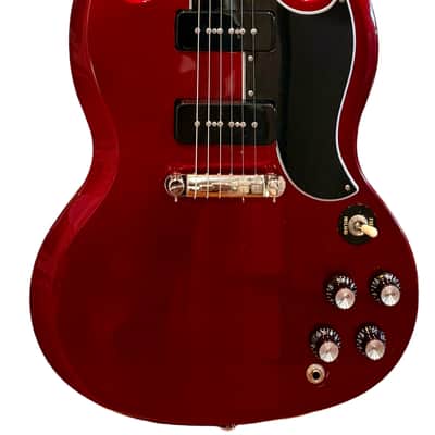 Epiphone SG  with Brand new Gibson case a Gibson P-90 neck Seymour Duncan Hot P90 Bridge 2025 with GIBSON HARD CASE - Cherry Red image 1