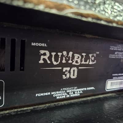 Fender Rumble 30 30-Watt 1x10" Bass Combo 2010s - Black image 5