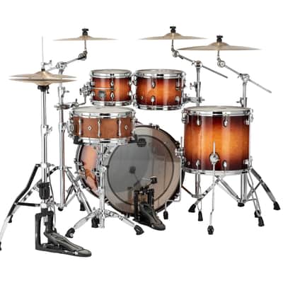 Mapex Saturn Evolution Exotic Classic Birch Exotic Sunburst Lacquer Chrome Hardware Drums 22x16_10x7_12x8_16x14 Shell Pack Auth Dealer image 3
