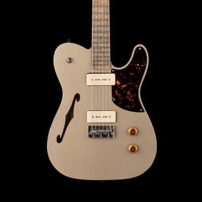 Valentino Guitars Thinline T-style P90 - Gold/black image 2