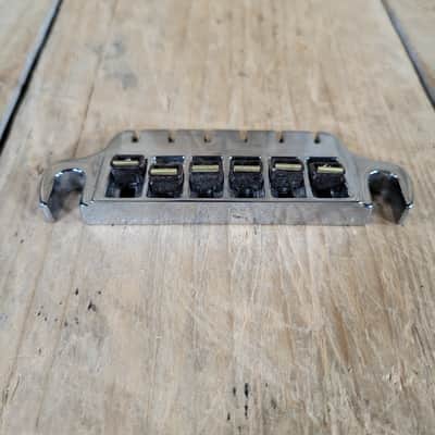 Gibson Top Adjust Bridge / Tailpiece 1980s 6 String Electric Guitar - Chrome image 3