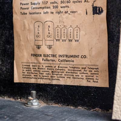 1964 Fender Bassman 6G6-B Tuxedo Brown Panel Blonde Vintage Piggyback Tube Amp, 100% Original w/ Oxford 12M6 image 13