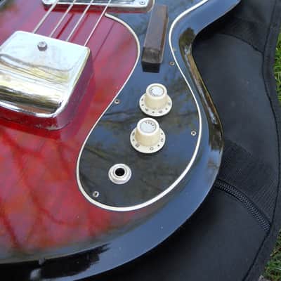 Vintage 60s Kimberly Bass Guitar, Japan, Ventures, Open Book Headstock, 25" Scale image 2