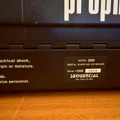 Sequential Prophet 2000 61-Key 8-Voice Polyphonic Synthesizer 1985 - Black image 2