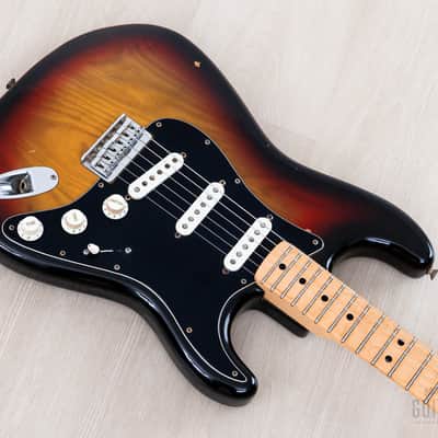 1976 Fender Stratocaster Hardtail Vintage Electric Guitar Sunburst w/ Case image 9