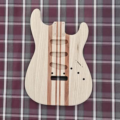 Woodtech Routing - 2 pc. Swamp Ash - Rear Controls - Stratocaster Striper Body - Unfinished image 1
