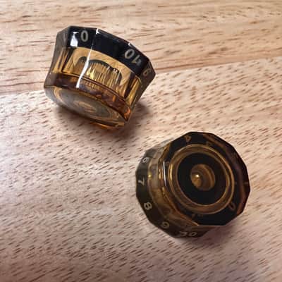 PRS Knobs (2), Lampshade, Amber with Black #'s image 3