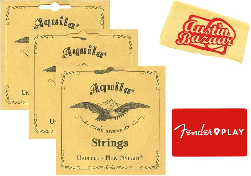 Aquila Tenor Ukulele Strings - 3 Pack with Fender Play Online Lessons image 1
