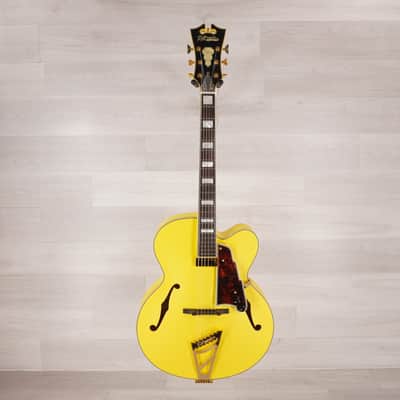 D'Angelico Deluxe EXL-1 Hollow-body Electric Guitar - Matte Yellow image 2