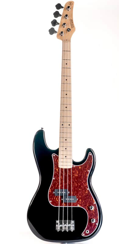 Nashville Guitarworks 215BK Black Precision Style P Bass with Gig Bag image 1