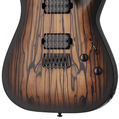 Schecter C-1 Pale Moon Natural Satin with Black Burst image 1