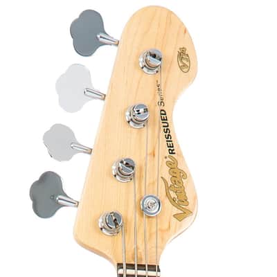 Vintage VJ74 ReIssued Bass Guitar ~ Candy Apple Red image 6