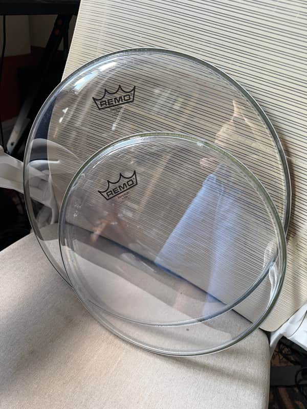 Remo Emperor Clear Drum Head (Pair) 12" and 15" 2020s - Clear image 1