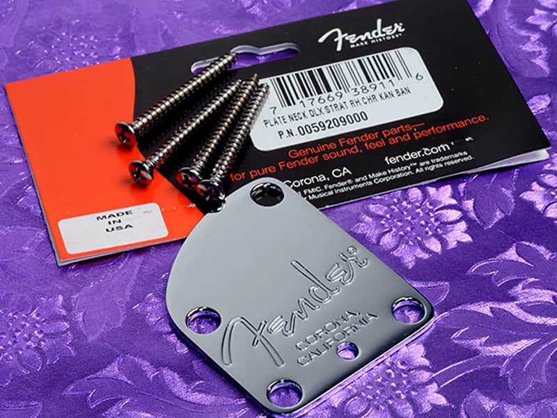 Fender American Deluxe Strat Chrome Neck Plate, 0059209049 image 1