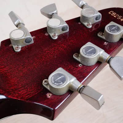 Greco Flying V Non Catalog MIJ 1982 Red Flame CMT Style Made in Japan w/ Bag image 10