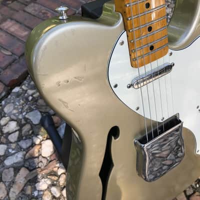 Warmoth Telecaster Thinline Shoreline Gold image 3
