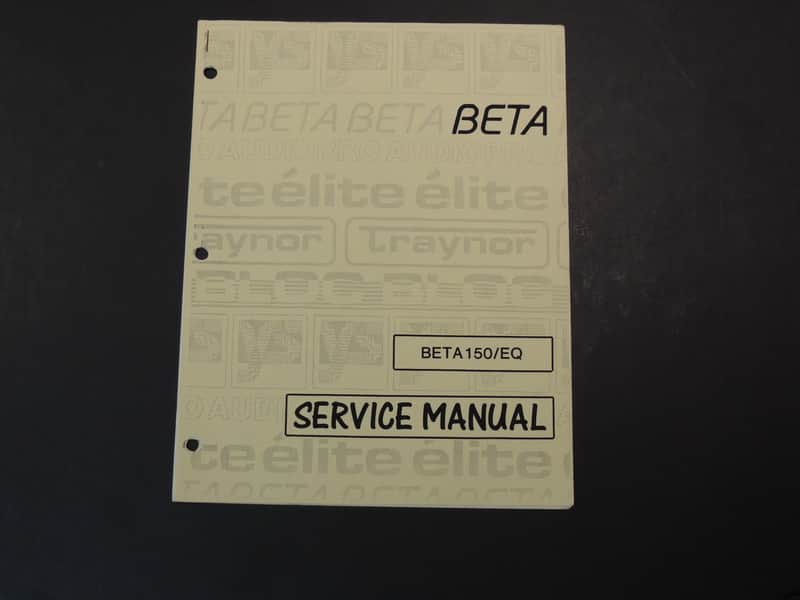 Yorkville Beta150/EQ Service Manual