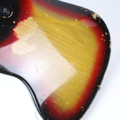 1976 Fender Jazz Bass BODY Sunburst ASH Super GREAT Heavy Wear USA 3-Bolt Weight 6.4 lbs 1970's Vintage image 18
