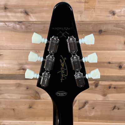 Epiphone Jimi Hendrix "Love Drops" Flying V Electric Guitar - Ebony image 6
