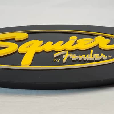 Rare "Squier by Fender" Illuminated Dealer Display Sign, 1990s, w/Power Supply image 4