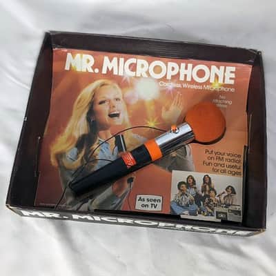 Vintage 1980 Mr. Microphone #1283 Ronco Wireless Mic in Original Box w/ Stand image 1